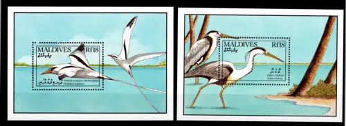 Malediven Block 170 und 171 postfrisch Vögel #OE464