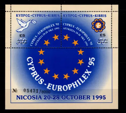 Zypern Block 18 postfrisch Europhilex ´95 #OM883