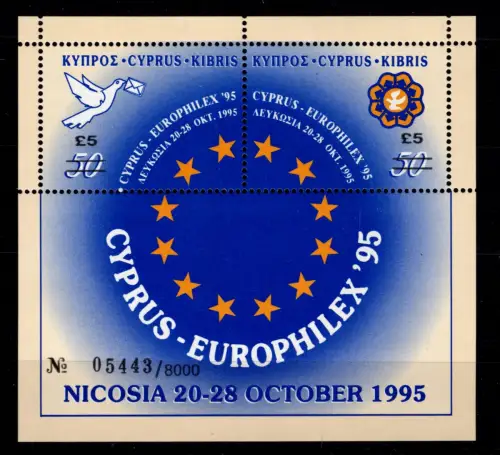Zypern Block 18 postfrisch Europhilex ´95 #OM882