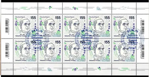 BRD Bund 3596 gestempelt als Kleinbogen #JY876