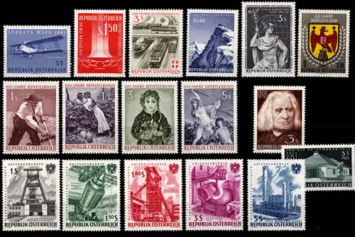 Österreich 1084-1102 postfrisch Jahrgang 1961 #DAO51