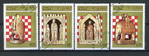 West Sahara Vignette gestempelt Schach #GI953