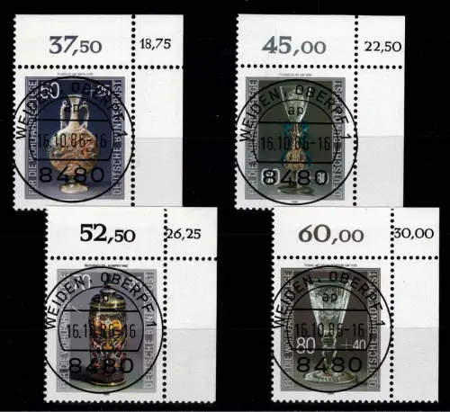 BRD Bund 1295-1298 gestempelt KBWZ, Vollstempel #DBG71