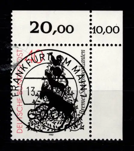 BRD Bund 1120 gestempelt KBWZ, Vollstempel #DBG87