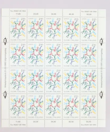 Finnland 1295 postfrisch als Kleinbogen #FW994