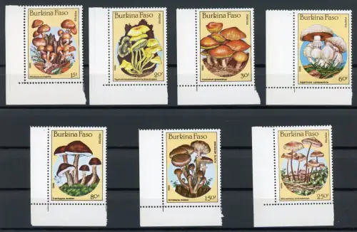 Burkina Faso 1054-60 postfrisch Pilze #IJ009