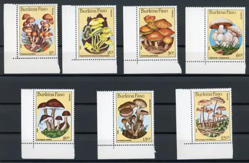 Burkina Faso 1054-60 postfrisch Pilze #IJ009
