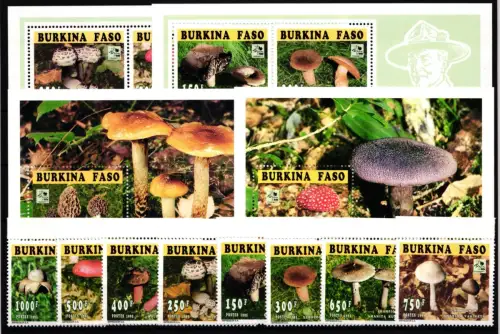 Burkina Faso 1384-1391, Kleinbogensatzsatz Aa, Block 159-160 postfrisch #JA786