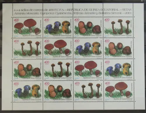 Äquatorialguinea 1898-1901 postfrisch ZD-Bogen / Pilze #GG137