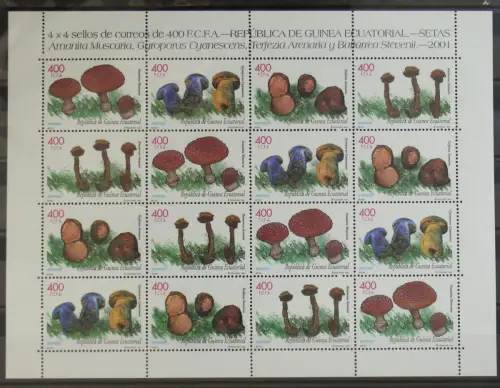 Äquatorialguinea 1898-1901 postfrisch ZD-Bogen / Pilze #GG137