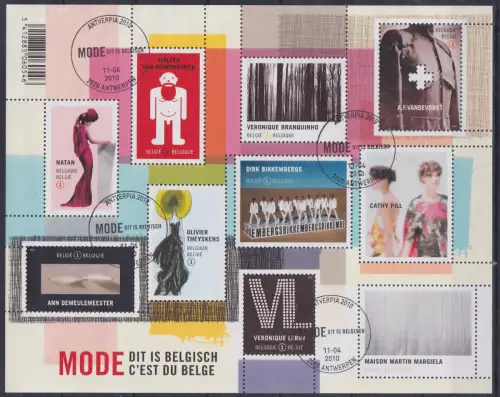 Belgien Kleinbogen 4066-4075 gestempelt #NP254