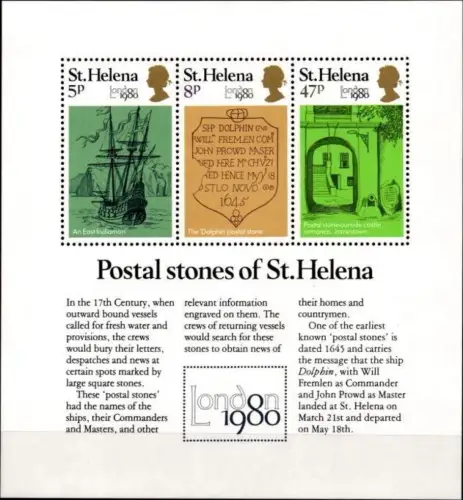 St. Helena Block 5 mit 327-329 postfrisch Schifffahrt #GJ524