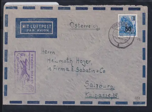 DDR 441 auf Brief als Einzelfrankatur #DAX58