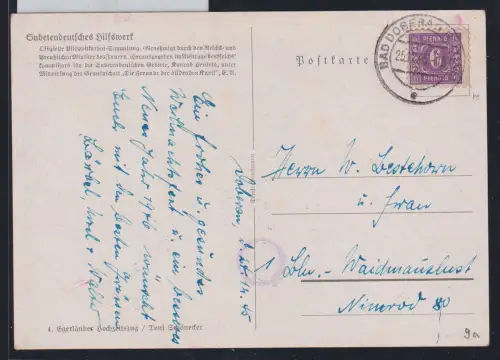 SBZ 9 a auf Postkarte als Einzelfrankatur Mecklenburg Vorpommern #DAP39