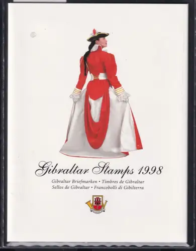 Gibraltar Jahrgang 1998 kpl. postfrisch als Jahresmappe #OM911