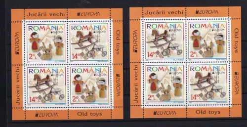 Rumänien Block 624 I+II postfrisch Cept, Spielzeug #OM931