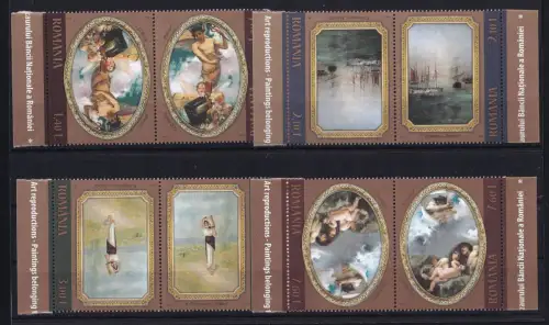 Rumänien 6489-6492 postfrisch als Kehrdruckpaare, Kunst #OM929