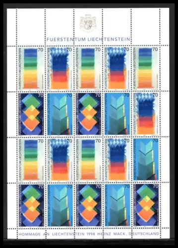 Liechtenstein 1167-1170 postfrisch ZD-Bogen #OM915