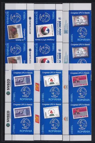 Rumänien 5857-5862 postfrisch waag. Paare, UPU #OM954