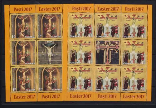 Rumänien 7185-7186 postfrisch als Kleinbögen, Ostern #OM930