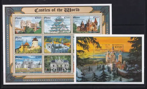 Ghana Block 269 + 2137-2146 postfrisch Schlösser der Welt #OM966