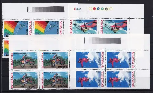 Rumänien 5760-5763 postfrisch als 4er Blöcke, Sport #OM938