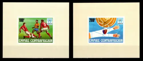 Zentralafr. Rep. 515 + 516 als Luxusblöcke postfrisch Fußball WM #OM998