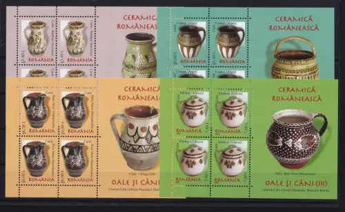 Rumänien Block 419-422 postfrisch Keramik #OM965
