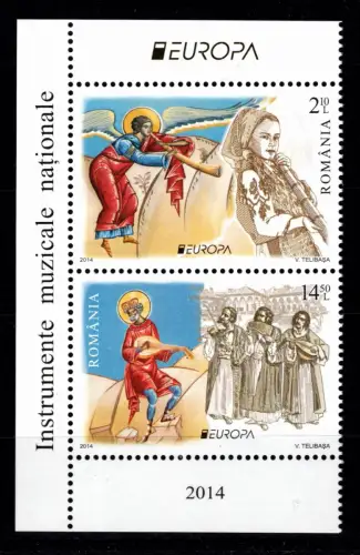 Rumänien 6812-6813 BR links postfrisch senkr. ZD #OM978