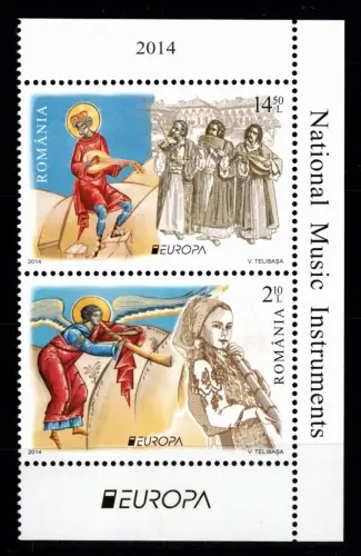 Rumänien 6812-6813 BR rechts postfrisch senkr. ZD #OM979