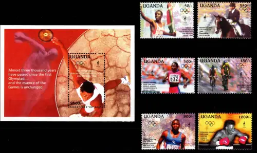 Uganda Block 238 +1564-1569 postfrisch Olympia #OM996