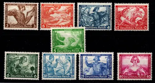 Deutsches Reich 499-507 postfrisch 20+25+40 Pf. geprüft #ON340