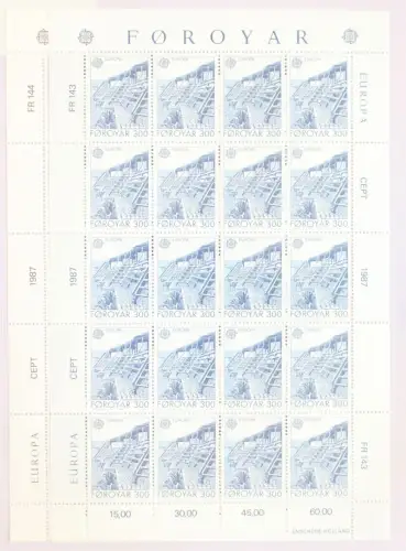 Färöer 149-150 postfrisch als Kleinbogensatz #GK814