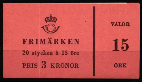 Schweden 424 D postfrisch als Markenheft #NT675