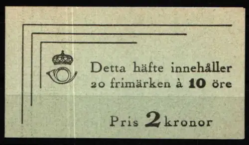 Schweden 333 D postfrisch als Markenheft #NT644