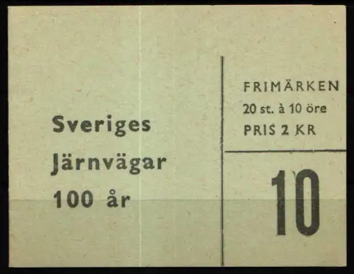 Schweden 418 D postfrisch als Markenheft #NT672