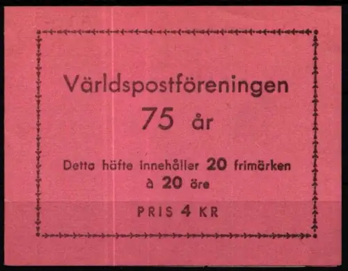 Schweden 352 D postfrisch als Markenheft #NT651