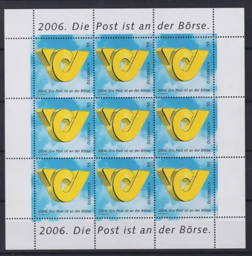 Österreich 2600 postfrisch als Kleinbogen #OV539