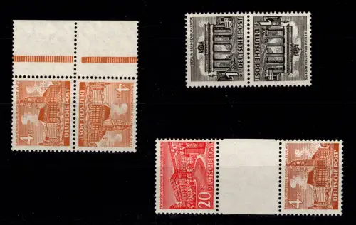 Berlin SK 1, SK 2, SK 3 B postfrisch SK 2 leicht gefaltet #DBR35