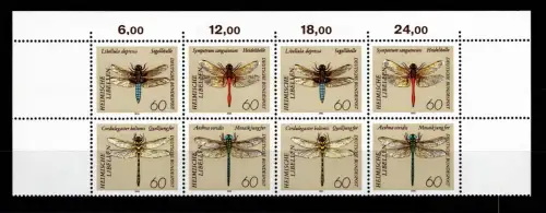 BRD Bund 1546.1549 im 4er Block OR postfrisch Libellen #DBR83