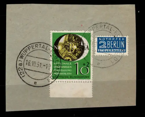 BRD Bund 141 UR gestempelt auf Briefstück #DBR69