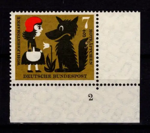 BRD Bund 340 Ecke 4 FN 2 postfrisch #DBS21