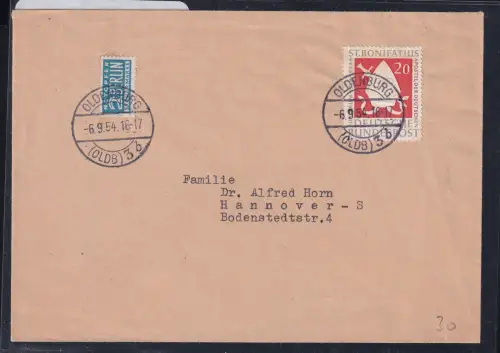 BRD 199 auf Brief als Einzelfrankatur Fernbrief #DBS37