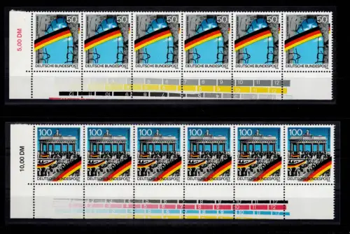 BRD Bund 1481-1482 Ecke 3 postfrisch im Fünferstreifen vom Eckrand #DBR84