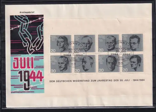 BRD Bund Block 3 als Ersttagsbrief mit Sonderstempel Bonn #DBS97