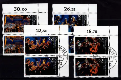 Berlin 807-810 Ecke 2 gestempelt im senkrechten Paar #DBS29