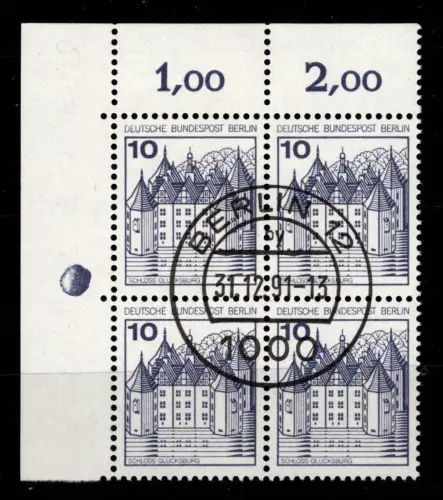 Berlin 532 Ecke 1 RZD im 4er Block gestempelt mit Berlinstempel Letztag #DCE24