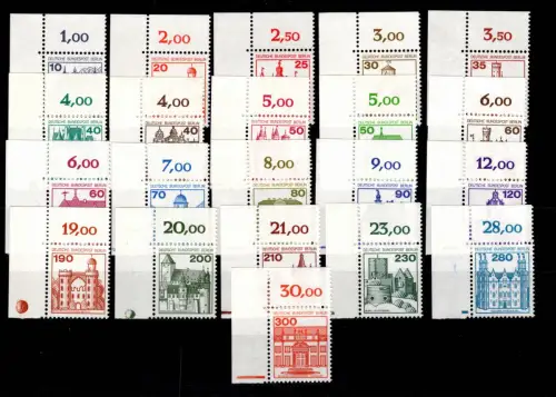 Berlin Burgen + Schlösser ex 532-677 Ecke 1 RZD postfrisch ohne 537 RZD #DCE78