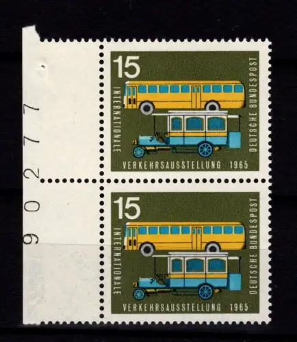 BRD Bund 470 senkrechtes Paar postfrisch mit Bogenzählnummer #DBS26