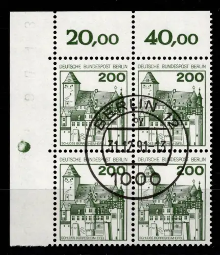 Berlin 540 Ecke 1 RZD im 4er Block gestempelt mit Berlinstempel Letztag #DCE32